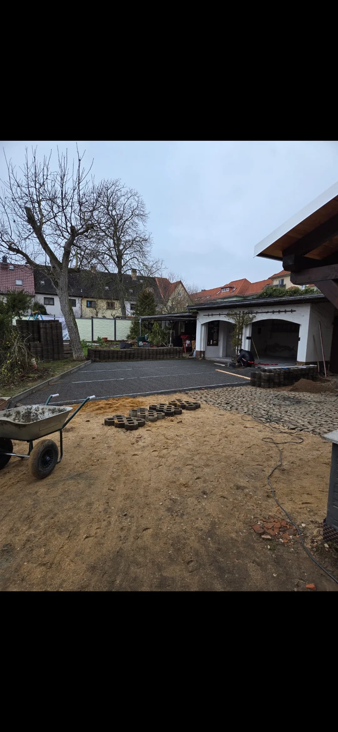 Verlegen von Pflastersteinen
