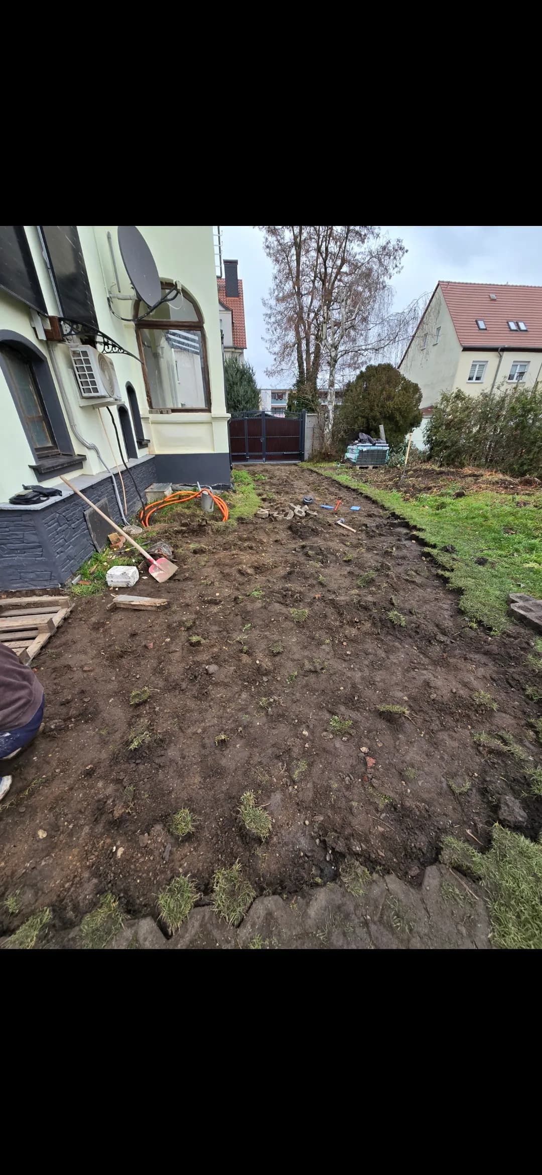 Verlegen von Pflastersteinen